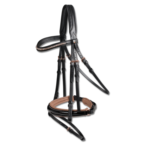 WALDHAUSEN X-LINE PATENT LEATHER BRIDLE ROSEWOOD